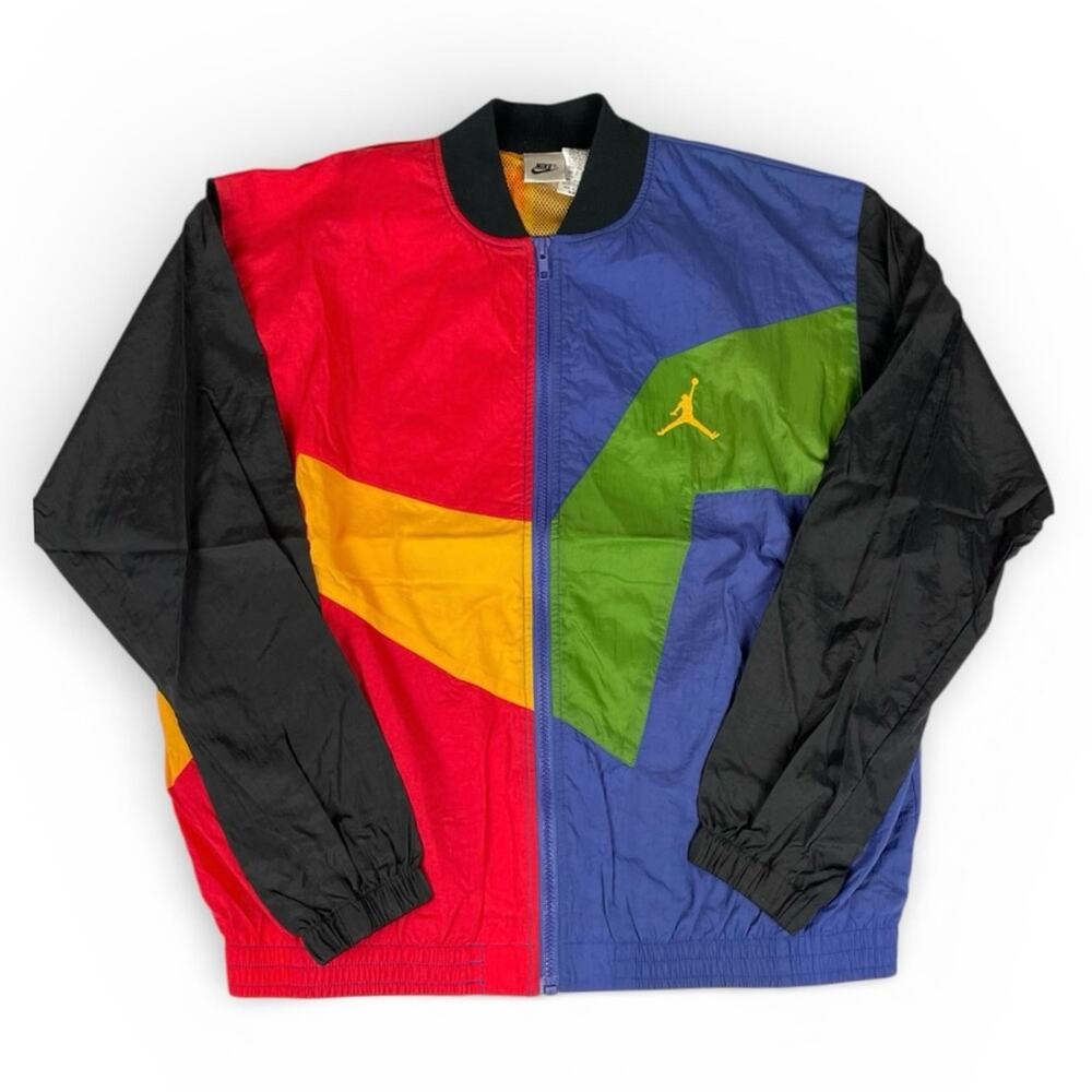 Vintage 90s Nike Air Jordan Multicolor Windbreaker Jacket youth XL/ men’s Small